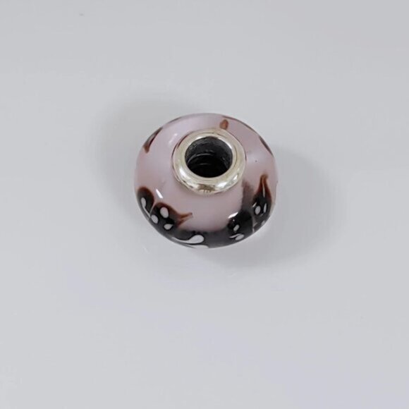 Pandora Pink Butterfly Kisses Murano Glass Charm Bead S925 ALE - Picture 2 of 8